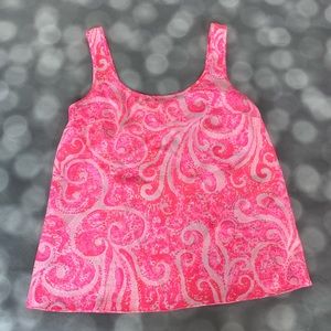 Lilly Pulitzer Silk Tank Pink Pout